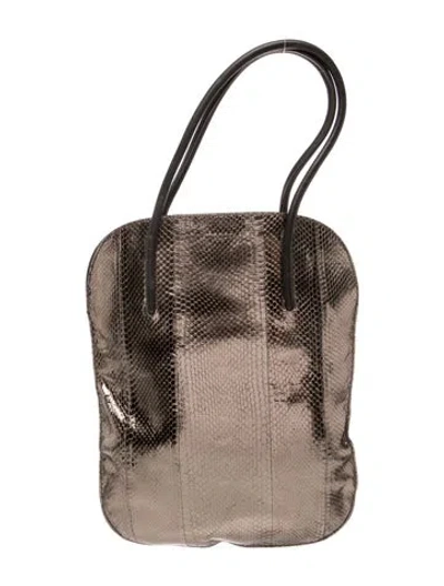 Pre-owned Nina Ricci Leather Top Handle Bag In Gold/metallic