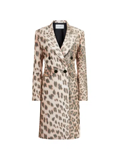 Nina Ricci Leopard-print Double-breasted Coat In Animal Print