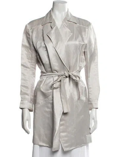 Pre-owned Nina Ricci Linen Coat In Neutrals