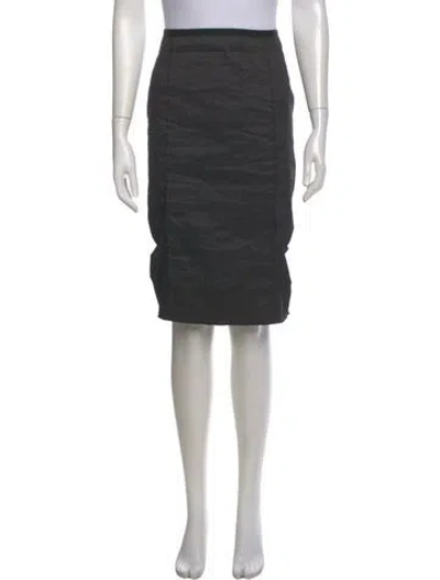 Pre-owned Nina Ricci Linen Knee-length Skirt In Black
