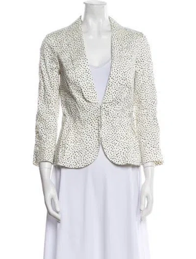 Pre-owned Nina Ricci Linen Printed Evening Jacket In Neutral
