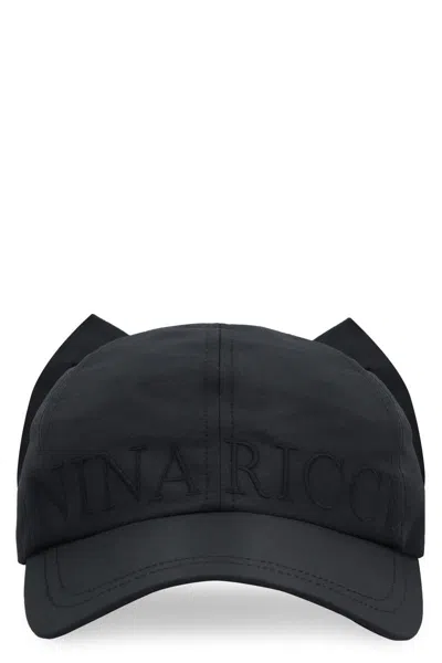 Nina Ricci Logo Baseball Cap In Black