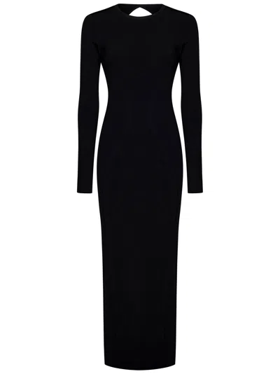 Nina Ricci Open-back Maxi Dress In Black
