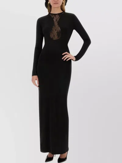 NINA RICCI LONG DRESS LACE INSERT