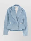 Nina Ricci Long Sleeve Cut-out Jacket Button Detailing In Blue