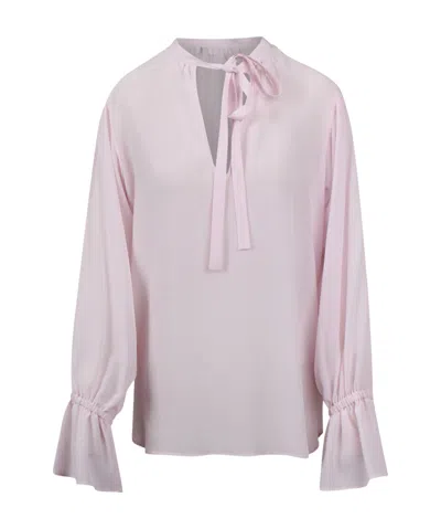 Nina Ricci Long-sleeved Blouse In Pink