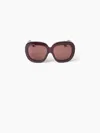 Nina Ricci Lunettes De Soleil Precious Oversize En Bordeaux Tu