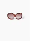 Nina Ricci Lunettes De Soleil Precious Oversize En Marron Tu