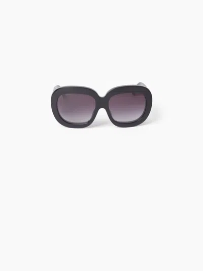 Nina Ricci Lunettes De Soleil Precious Oversize En Noir Tu In Black