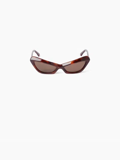 Nina Ricci Lunettes De Soleil Waves Cat-eye En Marron Tu In Brown