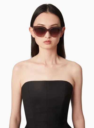 Nina Ricci Waves Geometrical Brown Sunglasses Tu