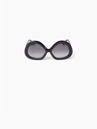 Nina Ricci Lunettes De Soleil Waves Round En Noir Tu In Black