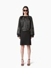 Nina Ricci Lurex Bomber With Polka Dots In Black