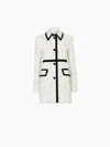 Nina Ricci Tailored Coat With Contrast Piping In Tweed Polka Dots