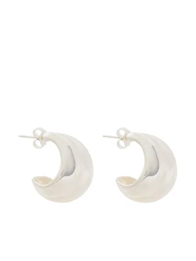 Nina Ricci Mega Large Hoop Earrings In Burgundy
