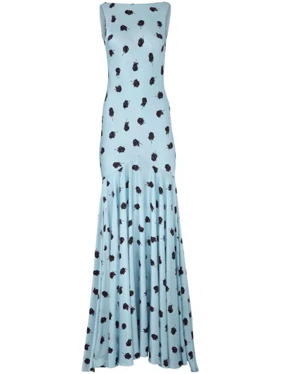 Nina Ricci Mermaid Dress In Blue