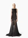 Nina Ricci Mermaid Dress With Open Back In Black