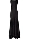 Nina Ricci Mermaid Open-back Gown In Black