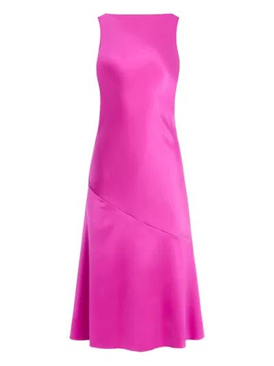 Nina Ricci Mermaid Open-back Midi Dress In Pink