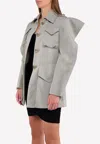 NINA RICCI MILITARY JACKET WITH STRUCTURED SHOULDERS,18ECVE011WV0233