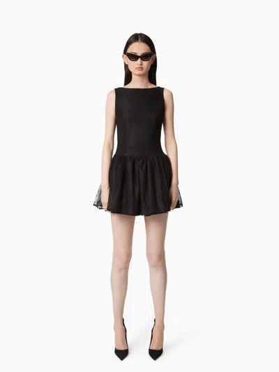 NINA RICCI MINI DRESS WITH PEPLUM BOTTOM