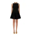 Nina Ricci Mini Dress With Peplum Skirt In Black