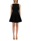 Nina Ricci Mini Dress With Peplum Skirt In Black