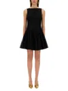 Nina Ricci Mini Dress With Peplum Skirt In Black