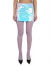 Nina Ricci Shimmering Sequin High Waist Mini Skirt