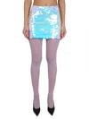 Nina Ricci Shimmering Sequin High Waist Mini Skirt In Multicolour