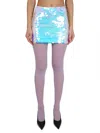 Nina Ricci Shimmering Sequin High Waist Mini Skirt In Multicolour