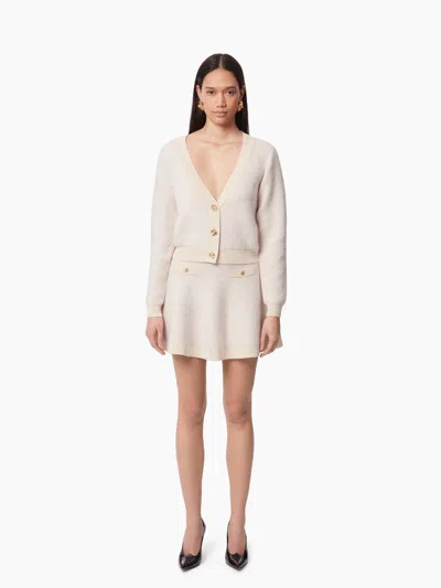 Nina Ricci Mohair V-neck Cardigan Xxl In White
