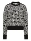Nina Ricci Monogram Wool Sweater In Multi