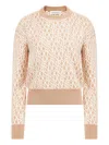 Nina Ricci Monogram Wool Sweater In Pink