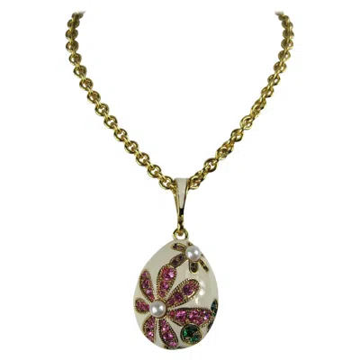 Pre-owned Nina Ricci Necklace Swarovski Crystal Pendant New, Never Worn - 1980s In Multi