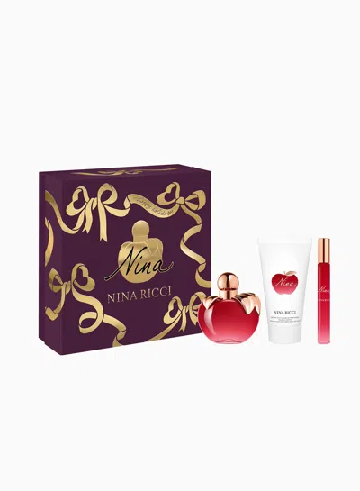 Nina Ricci Nina Eau De Parfum Set 80 Ml, Body Lotion & Roll-on