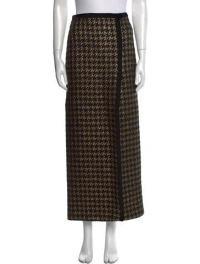 Pre-owned Nina Ricci Nylon Midi Length Skirt In Black