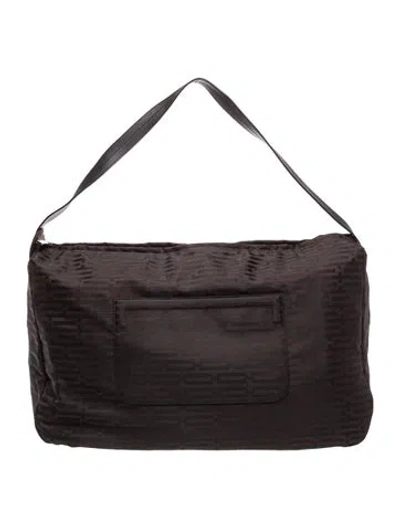 Pre-owned Nina Ricci Nylon Weekender Bag In Black