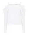 Nina Ricci Off Shoulder Blouse In White