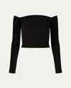 Nina Ricci Top With "bardot" Neckline In U9000 Black