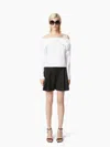 Nina Ricci Off Shoulder Shirt In White