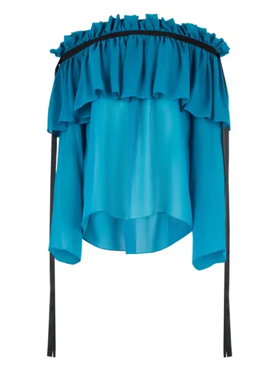 Nina Ricci Schulterfreies Oberteil In Blue