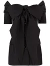 Nina Ricci Off-shoulder Wool Gabardine Jacket In Black