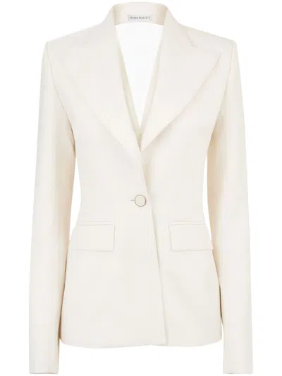 Nina Ricci Open Draped Back Blazer In U1230