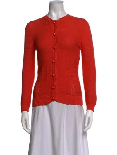 Pre-owned Nina Ricci Open Front Sweater In Orange