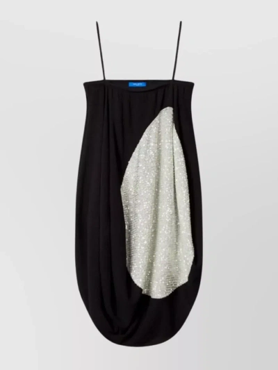 Nina Ricci Oval Silhouette Spaghetti-strap Dress In Black