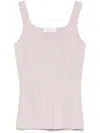 Nina Ricci Sleeveless Corset Knit Tubular Top In Pink