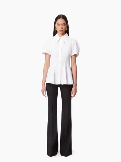 Nina Ricci Pantalon Bootcut En Laine In Black