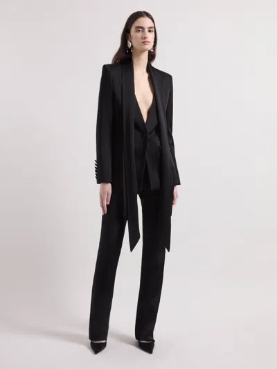 Nina Ricci Pantalon Droit En Cady Noir