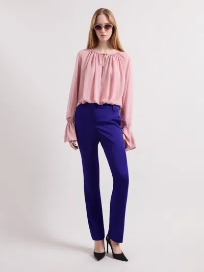 Nina Ricci Pantalon Tailleur En Cady Bleu In Pink